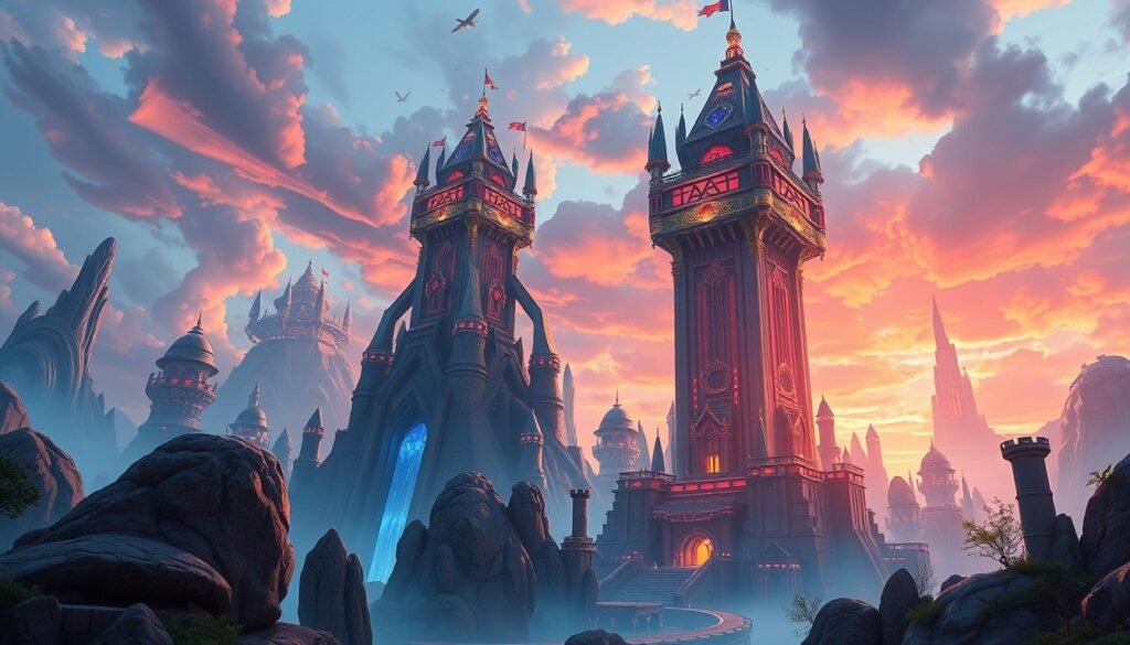 Gambar Tower of Fantasy di PC dengan grafis futuristik