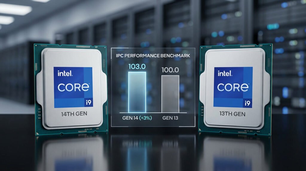 perbedaan ipc intel core generasi 14 vs generasi 13 hasil benchmark